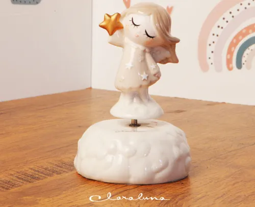 Bomboniera Claraluna Nascita Battesimo compleanno carillon bimba stella