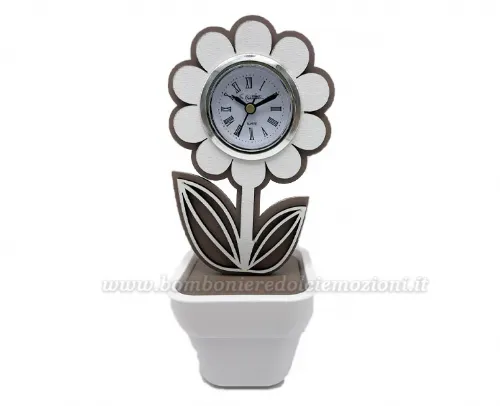 Bomboniera Matrimonio Mariella Martini orologio con fiore
