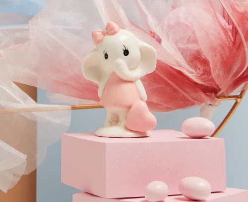 Bomboniera Nascita Battesimo Claraluna elefante rosa 2025