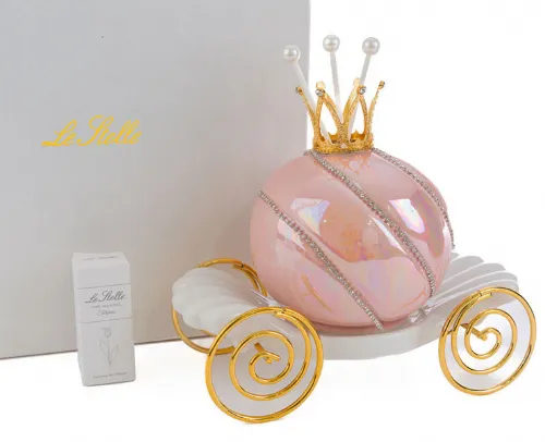 Bomboniera  Nascita  Battesimo Le stelle profumatore carrozza rosa