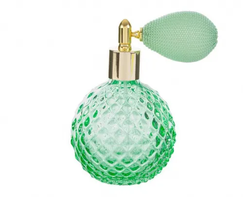 Portaprofumo Spray Ricaricabile in Vetro verde 100 ml con Astuccio - Elegante Bomboniera