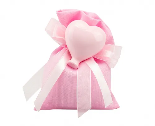 Sacchetto harmony 2024 con magnete palloncino cuore rosa