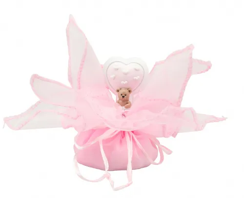 Sacchetto harmony 2024 orsetto girl 3d mongolfiera resina con fazzoletto