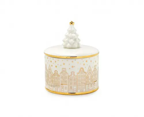 Scatola in Ceramica con Coperchio Albero 15,5x19 cm  Marca FADE