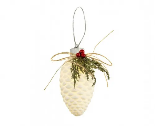 Set 2 Pigne Natalizie LED 8 cm - Eleganza e Atmosfera Luminosa