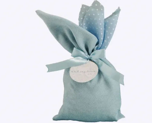sacchetto pois azzurro claraluna grande