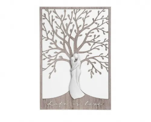 QUADRO LOVE STILIZZATO COPPIA ROVERE