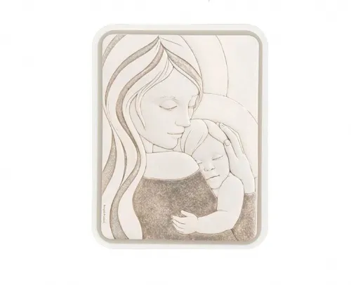 QUADRO SACRO MADONNA RETTANGOLARE NOCCIOLA