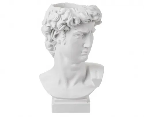 Vaso e Soprammobile Scultura TESTA DAVID bianco