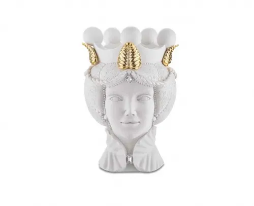 Vaso e Soprammobile Scultura Testa di moro lEI BIANCA