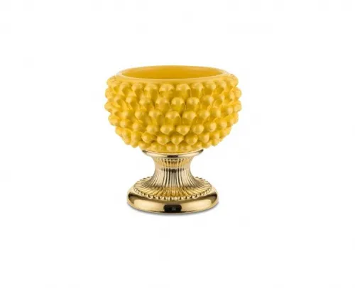 Vaso, Soprammobile, centrotavola pigna GIALLO