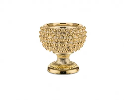 Vaso, Soprammobile, centrotavola pigna ORO